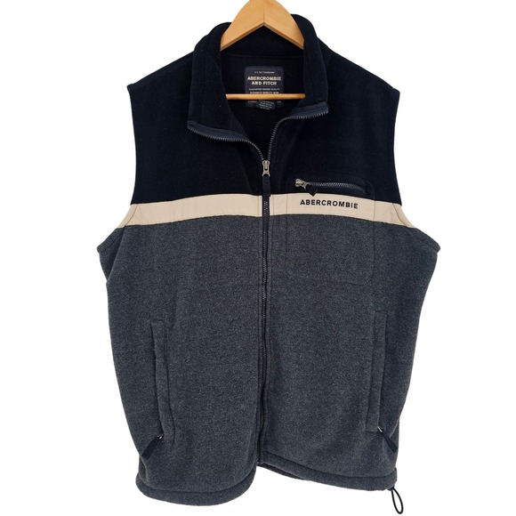 Abercrombie & Fitch Other - Vintage Abercrombie & Fitch Fleece Full Zip Vest  L Navy Colorblock 90s‎ Outdoor